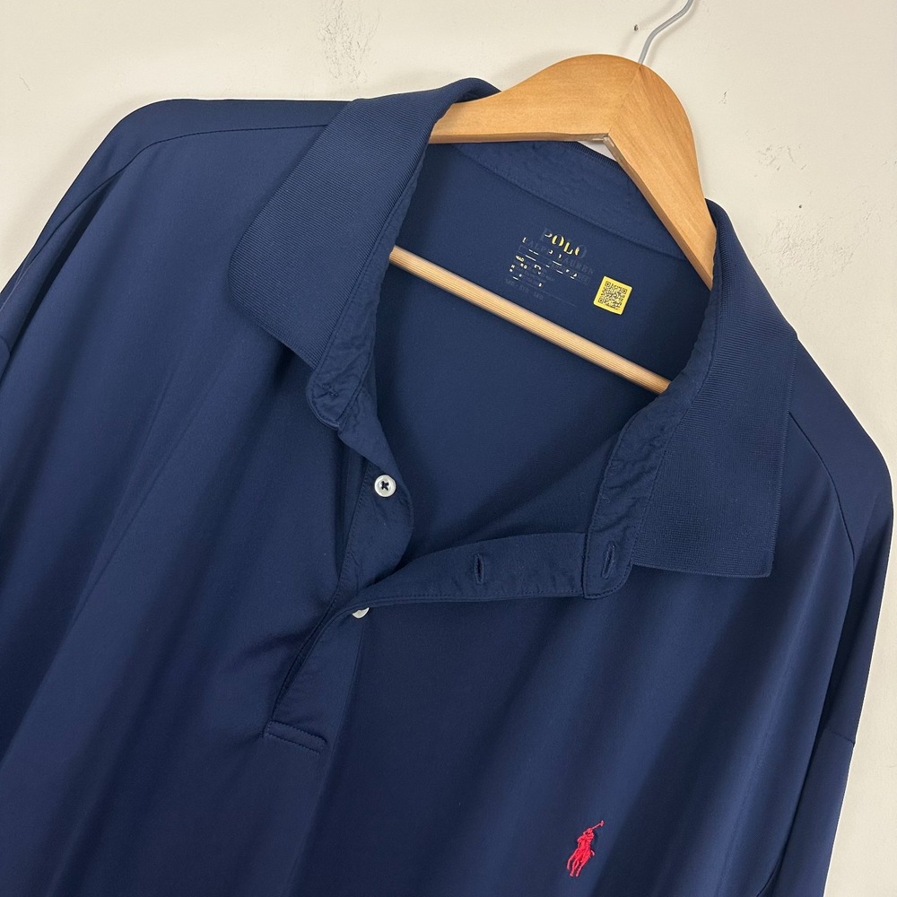 Polo Ralph Lauren Polo Shirt Navy Blue Logo Short Sleeve Performance Mens 5XB